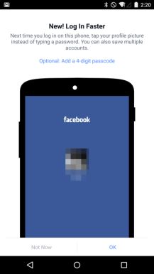 Fotografía - [Télécharger APK] Facebook mise à jour vous permet de connecter à nouveau plus rapide en appuyant simplement sur votre profil Image, sécurité Soyez Damned